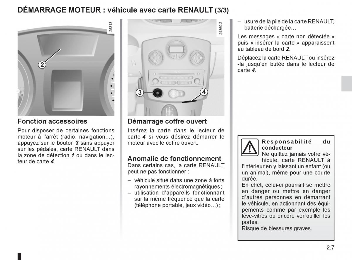 Renault Clio III 3 manuel du proprietaire / page 101