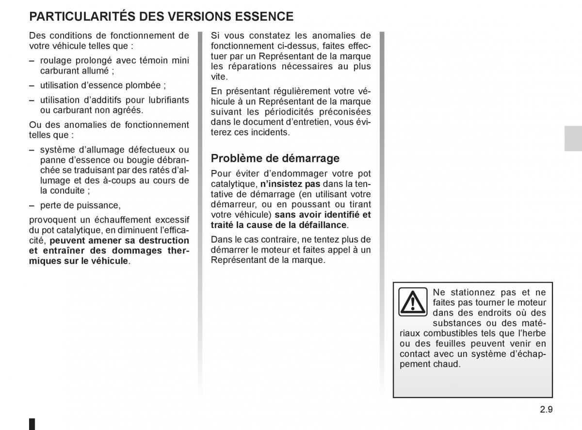 Renault Clio III 3 manuel du proprietaire / page 103