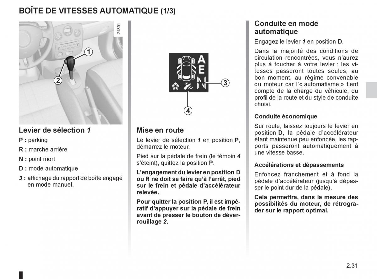 Renault Clio III 3 manuel du proprietaire / page 125