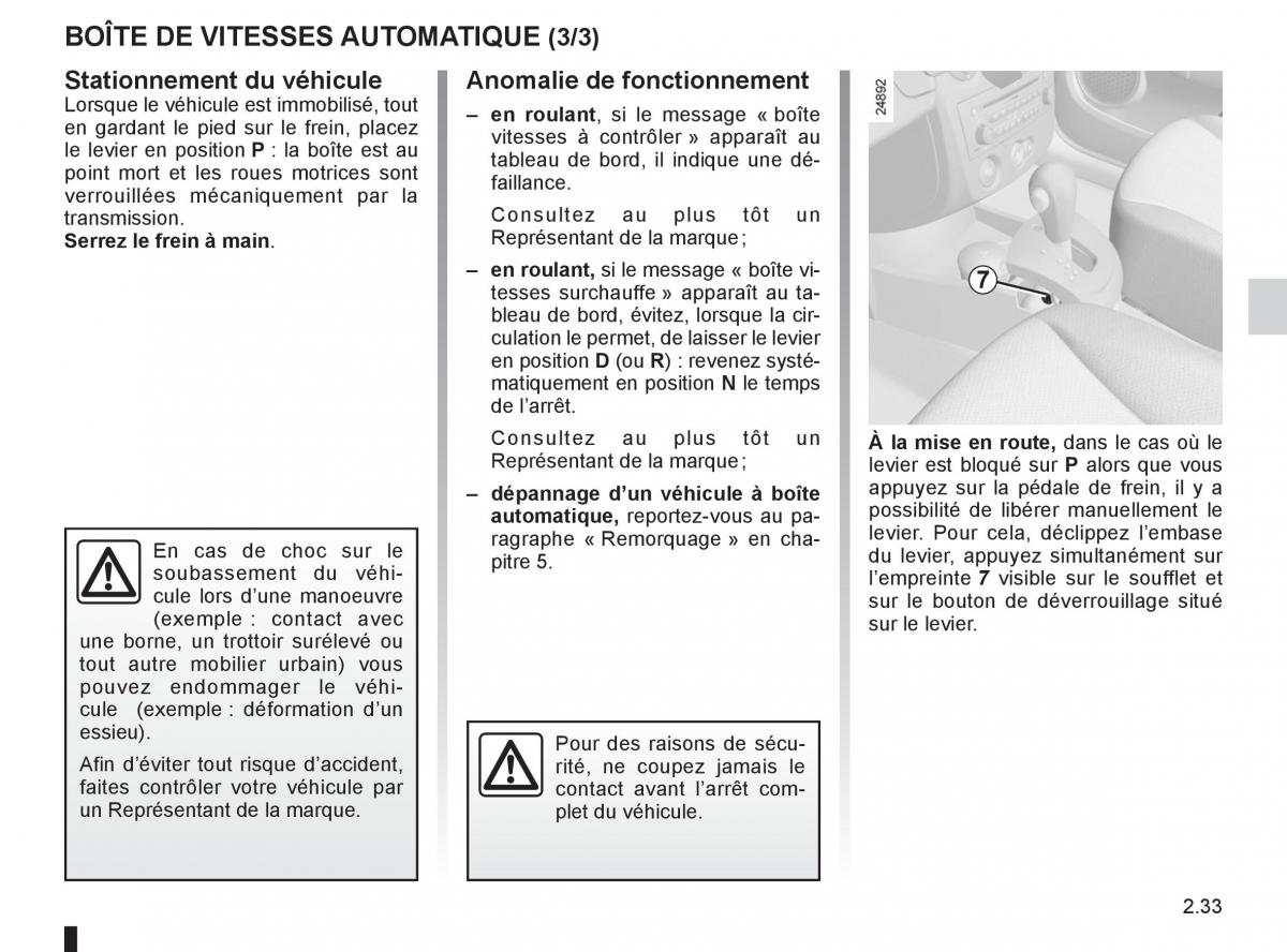 Renault Clio III 3 manuel du proprietaire / page 127