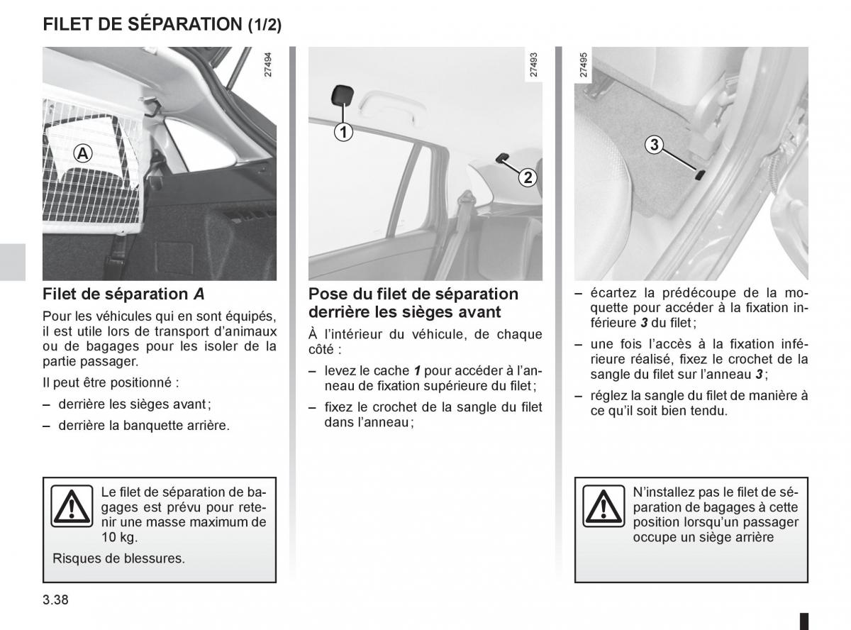 Renault Clio III 3 manuel du proprietaire / page 168