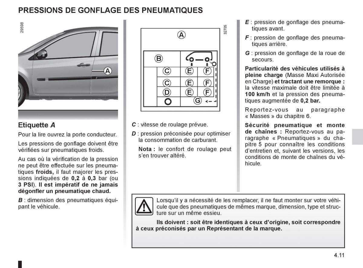 Renault Clio III 3 manuel du proprietaire / page 183