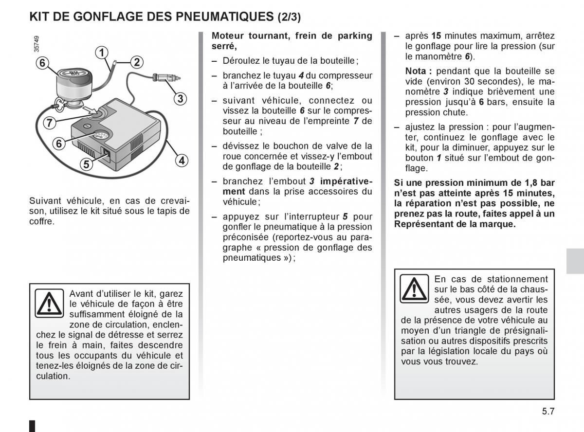 Renault Clio III 3 manuel du proprietaire / page 195