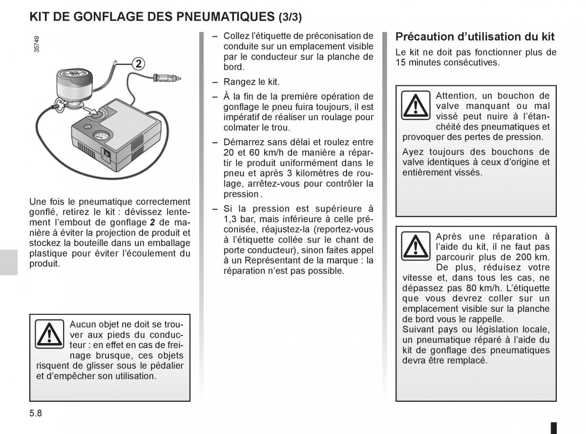 Renault Clio III 3 manuel du proprietaire / page 196