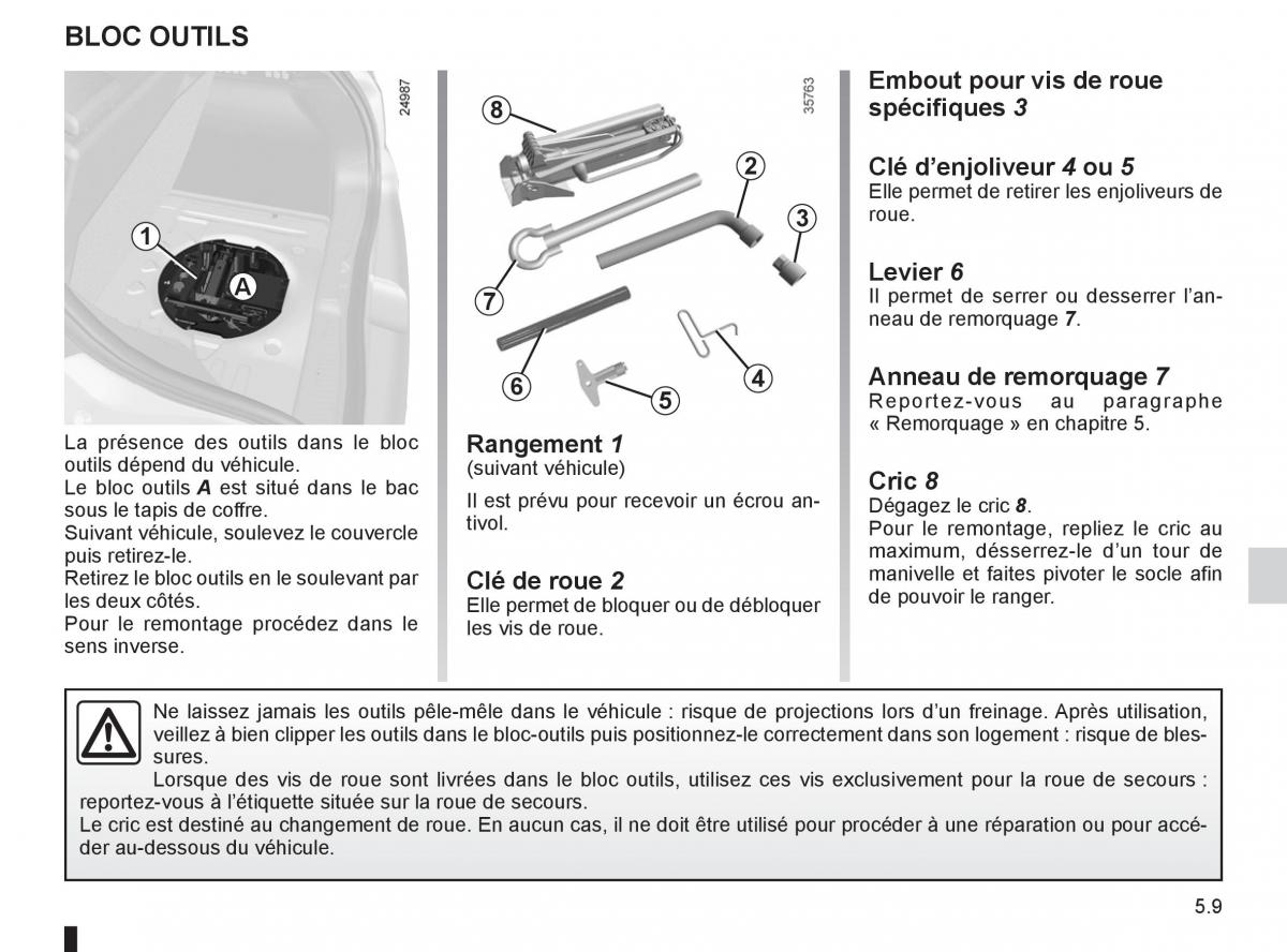 Renault Clio III 3 manuel du proprietaire / page 197