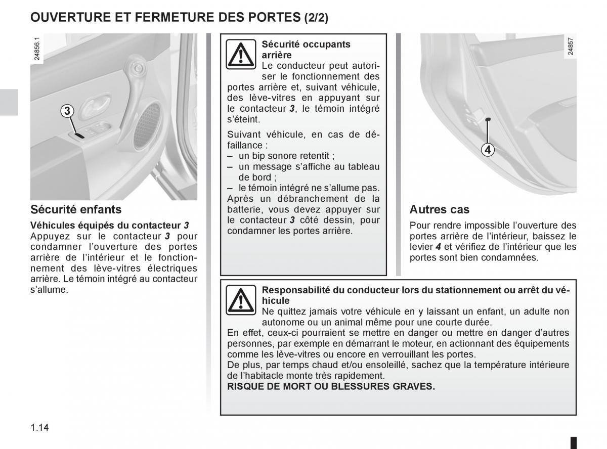 Renault Clio III 3 manuel du proprietaire / page 20