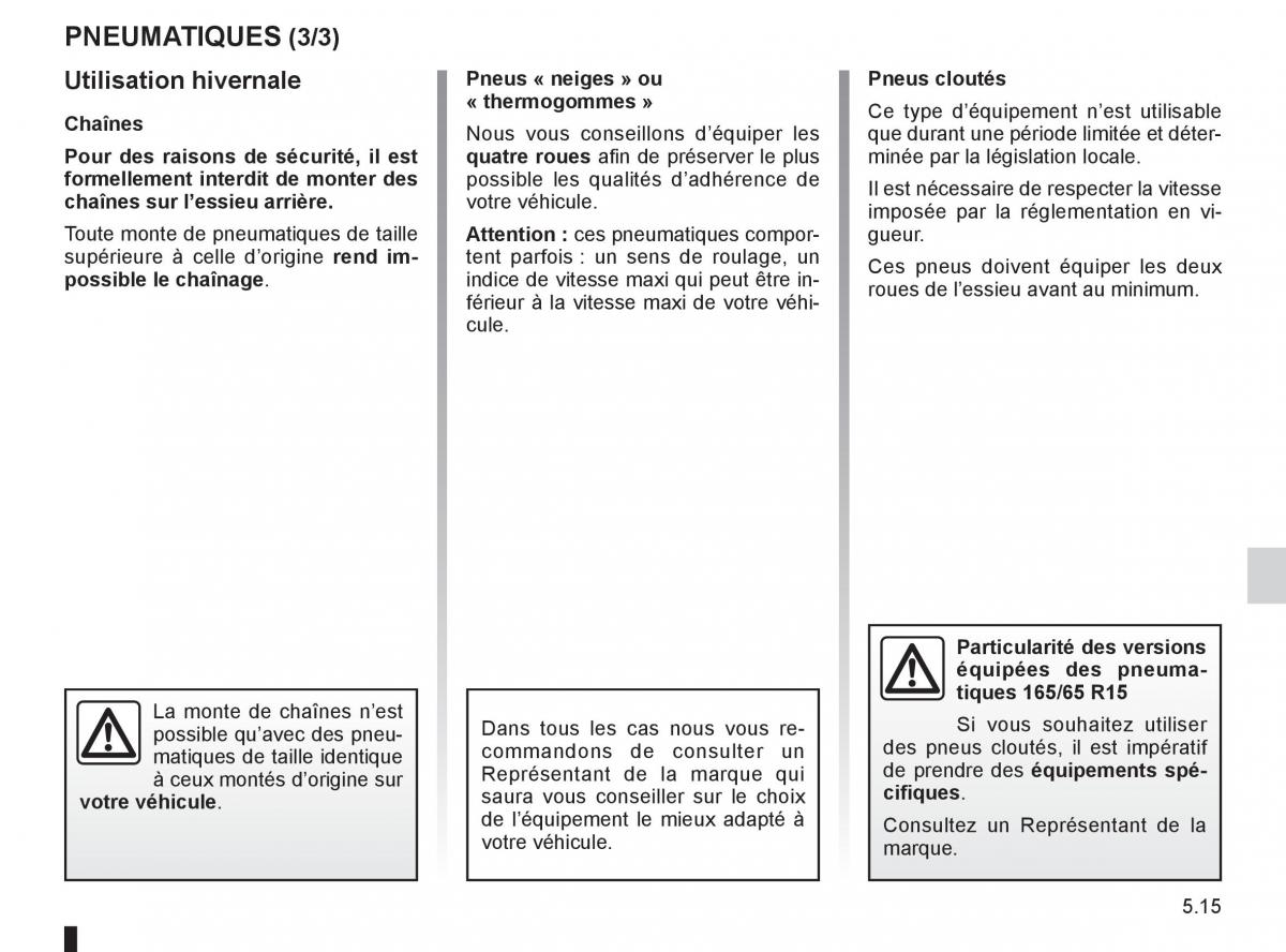 Renault Clio III 3 manuel du proprietaire / page 203