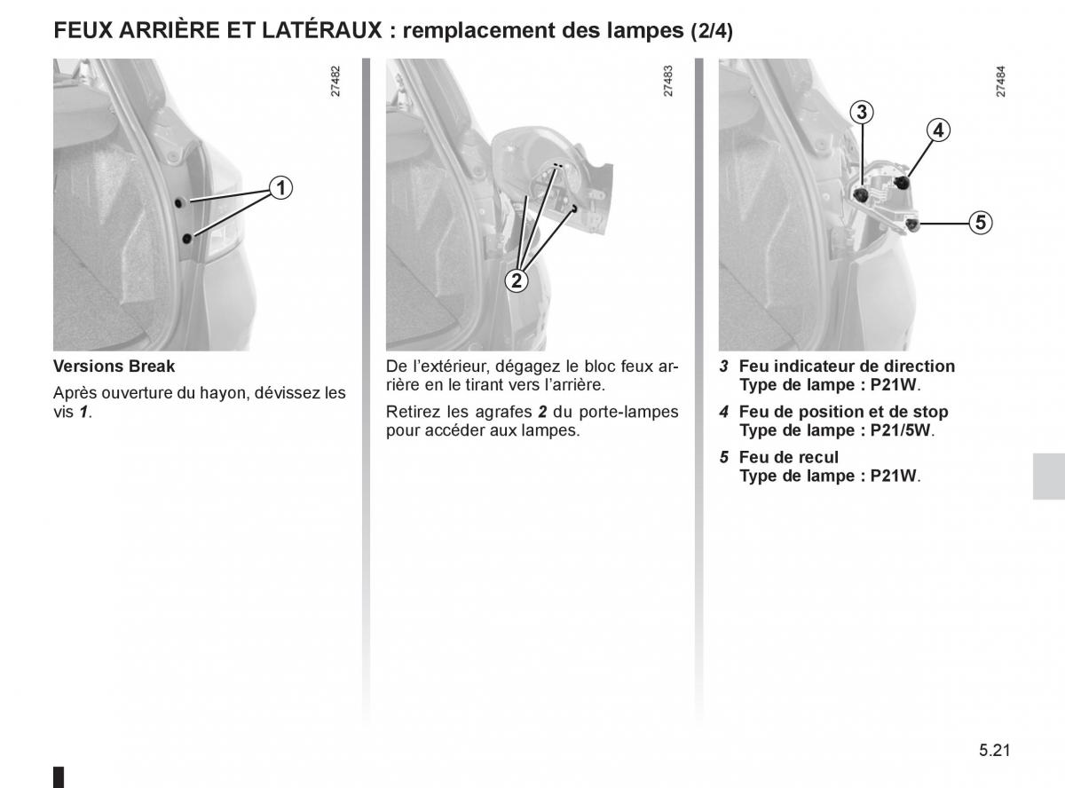 Renault Clio III 3 manuel du proprietaire / page 209