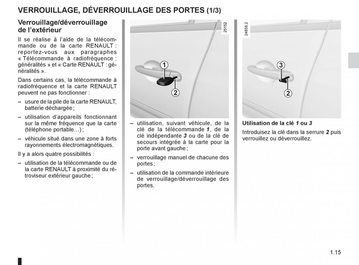 Renault Clio III 3 manuel du proprietaire / page 21