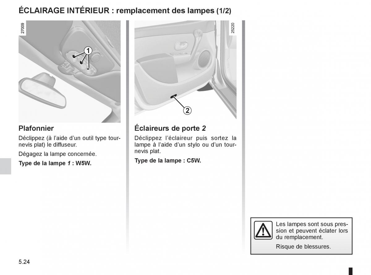 Renault Clio III 3 manuel du proprietaire / page 212