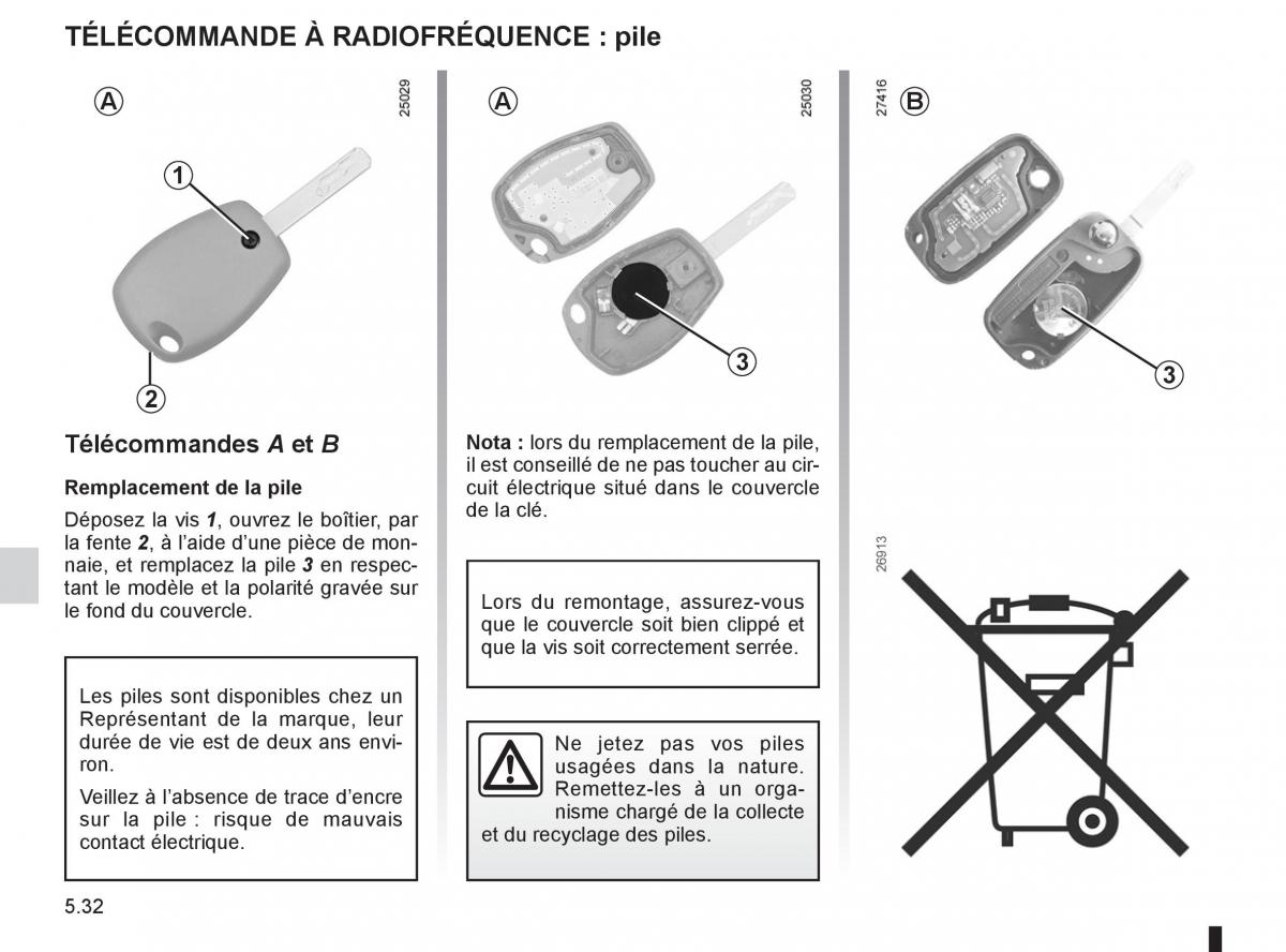 Renault Clio III 3 manuel du proprietaire / page 220