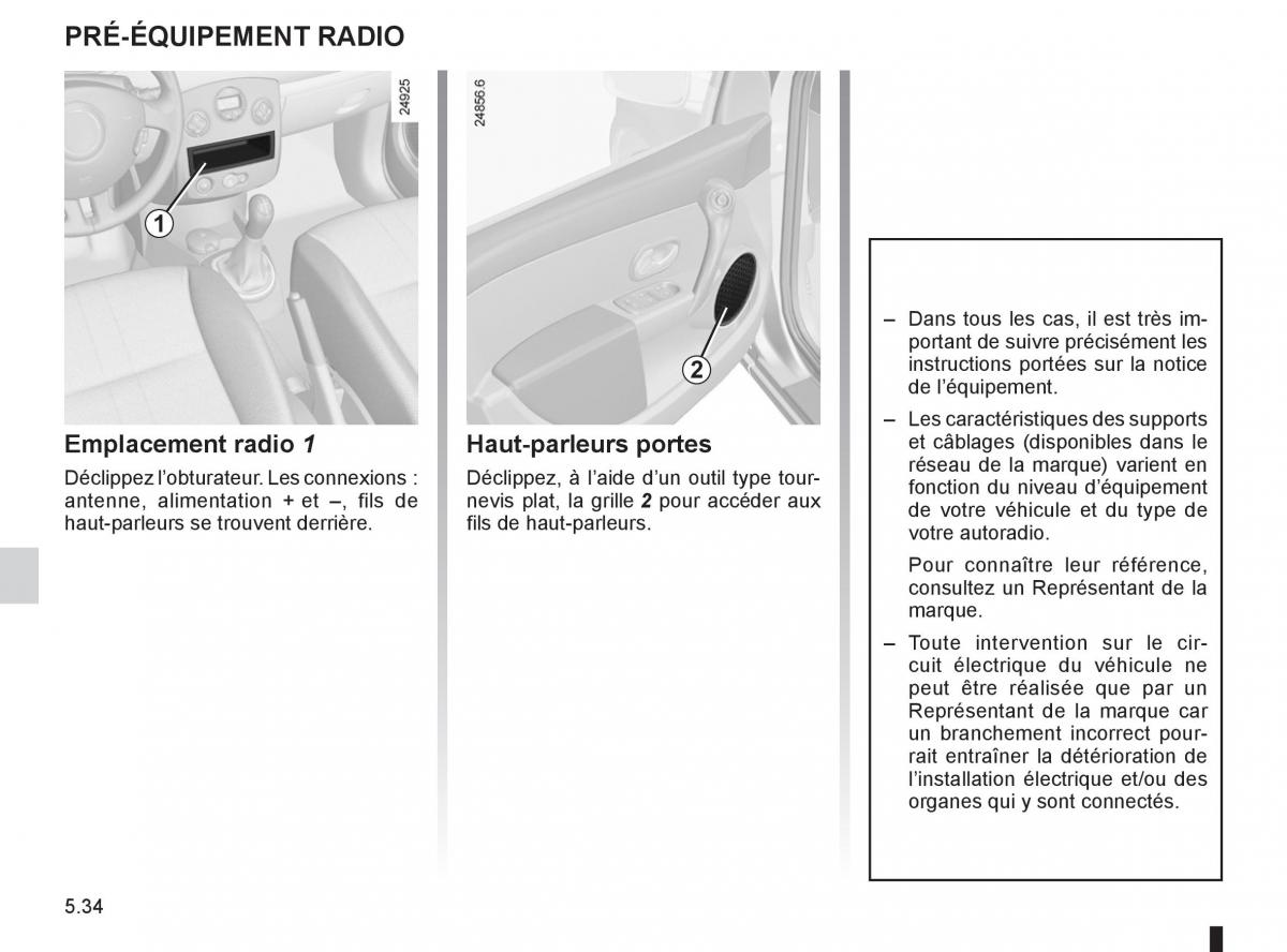 Renault Clio III 3 manuel du proprietaire / page 222