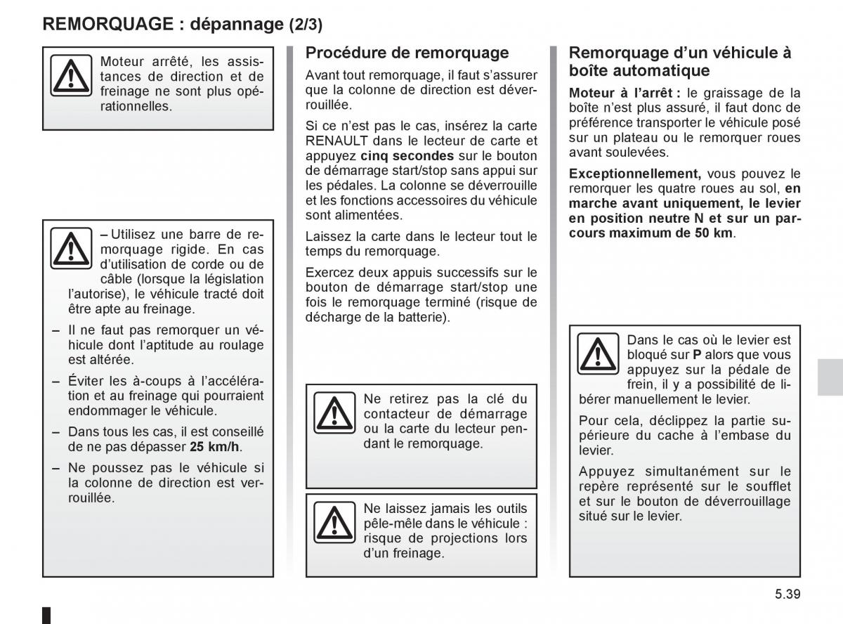 Renault Clio III 3 manuel du proprietaire / page 227