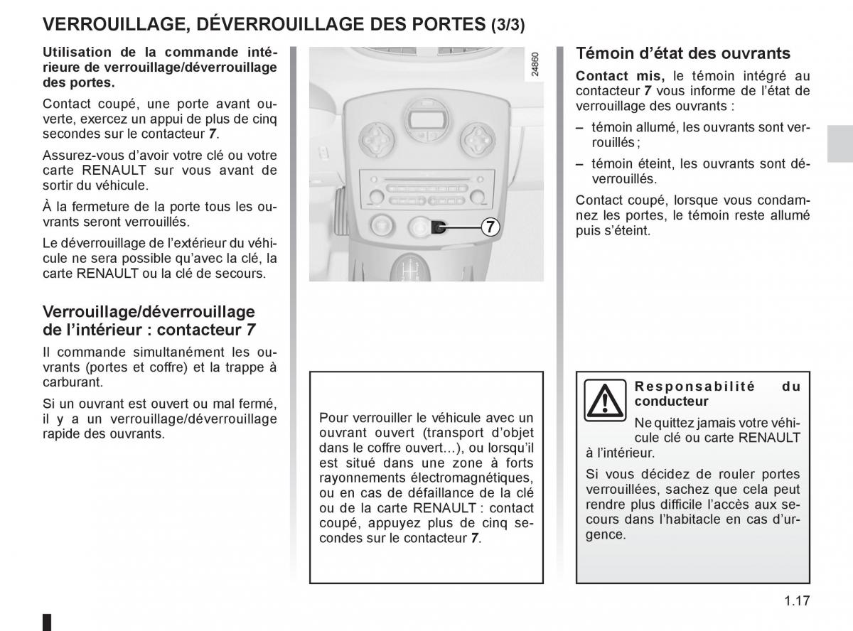 Renault Clio III 3 manuel du proprietaire / page 23