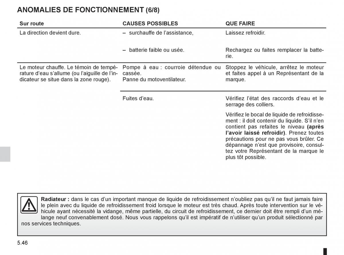 Renault Clio III 3 manuel du proprietaire / page 234