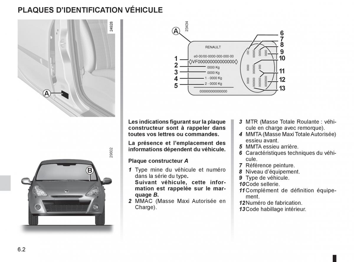 Renault Clio III 3 manuel du proprietaire / page 238