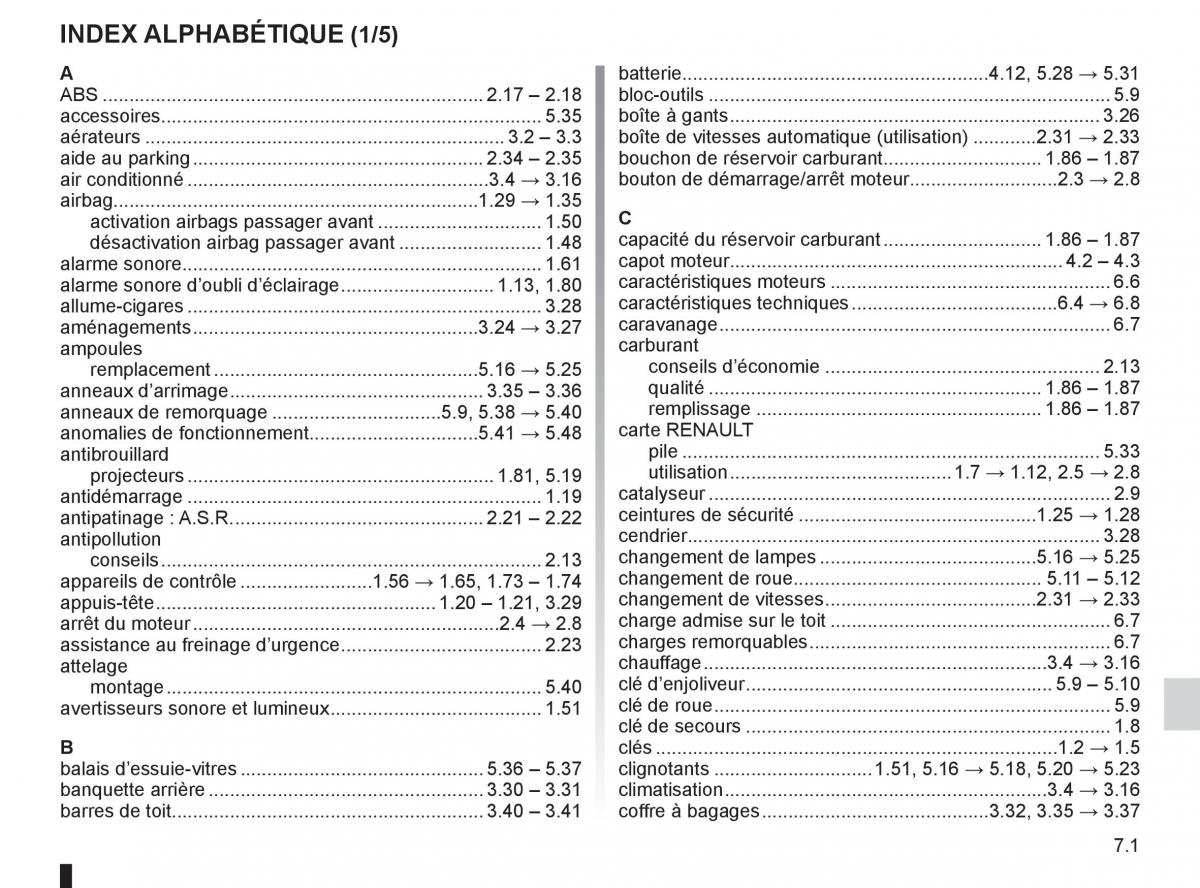 Renault Clio III 3 manuel du proprietaire / page 257