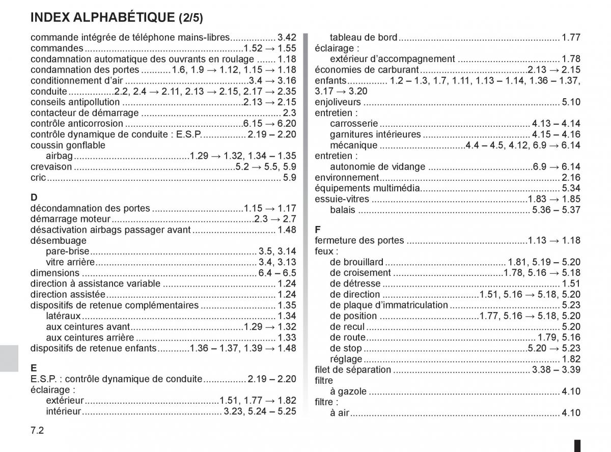 Renault Clio III 3 manuel du proprietaire / page 258