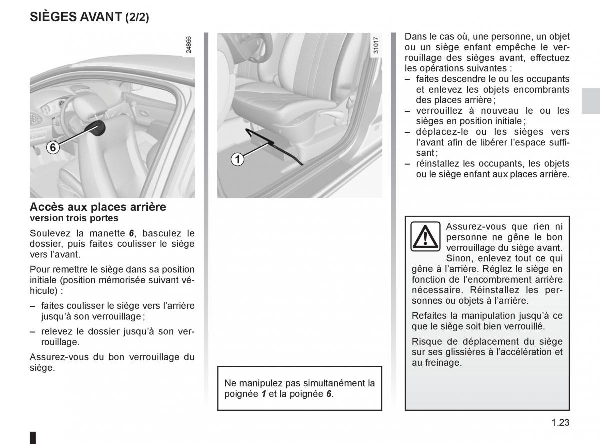 Renault Clio III 3 manuel du proprietaire / page 29