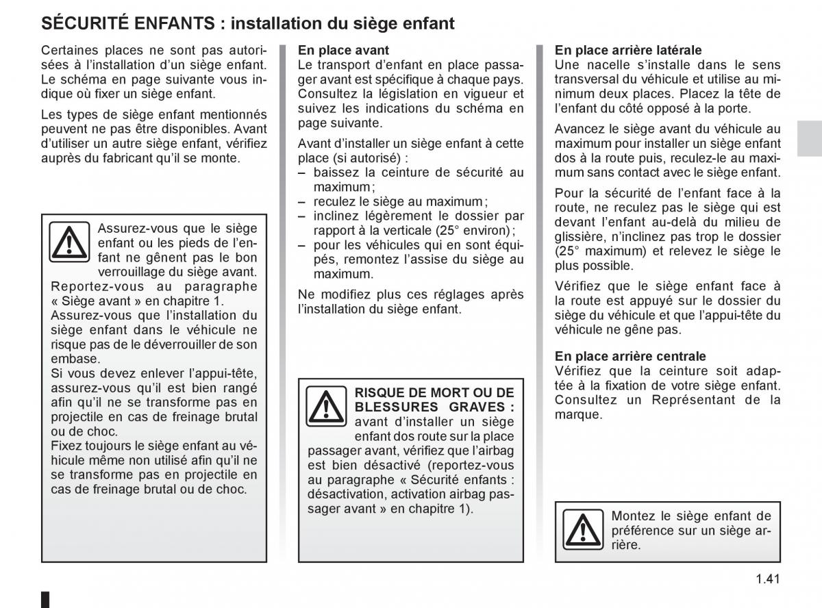 Renault Clio III 3 manuel du proprietaire / page 47