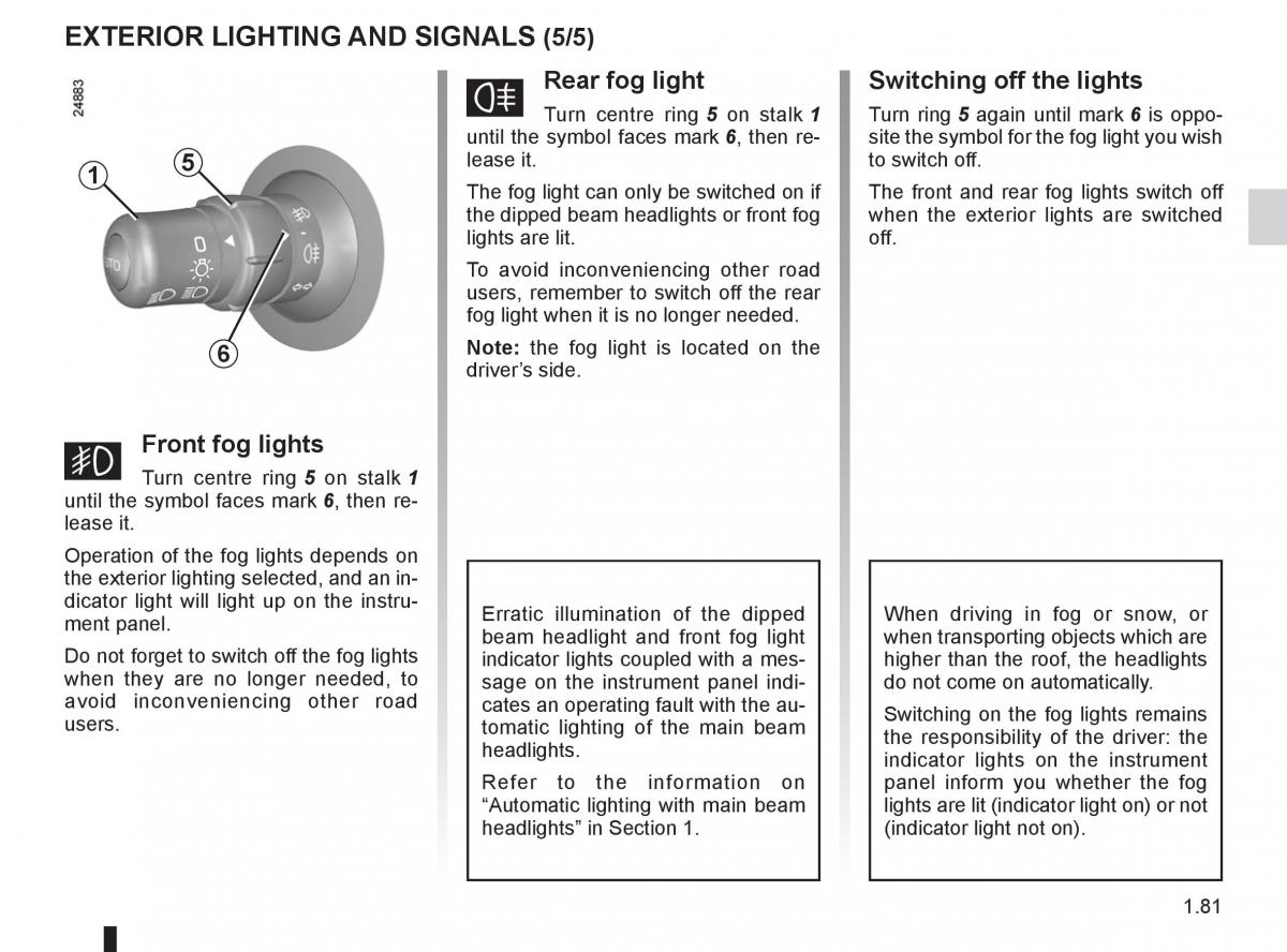 Renault Clio III 3 owners manual / page 87