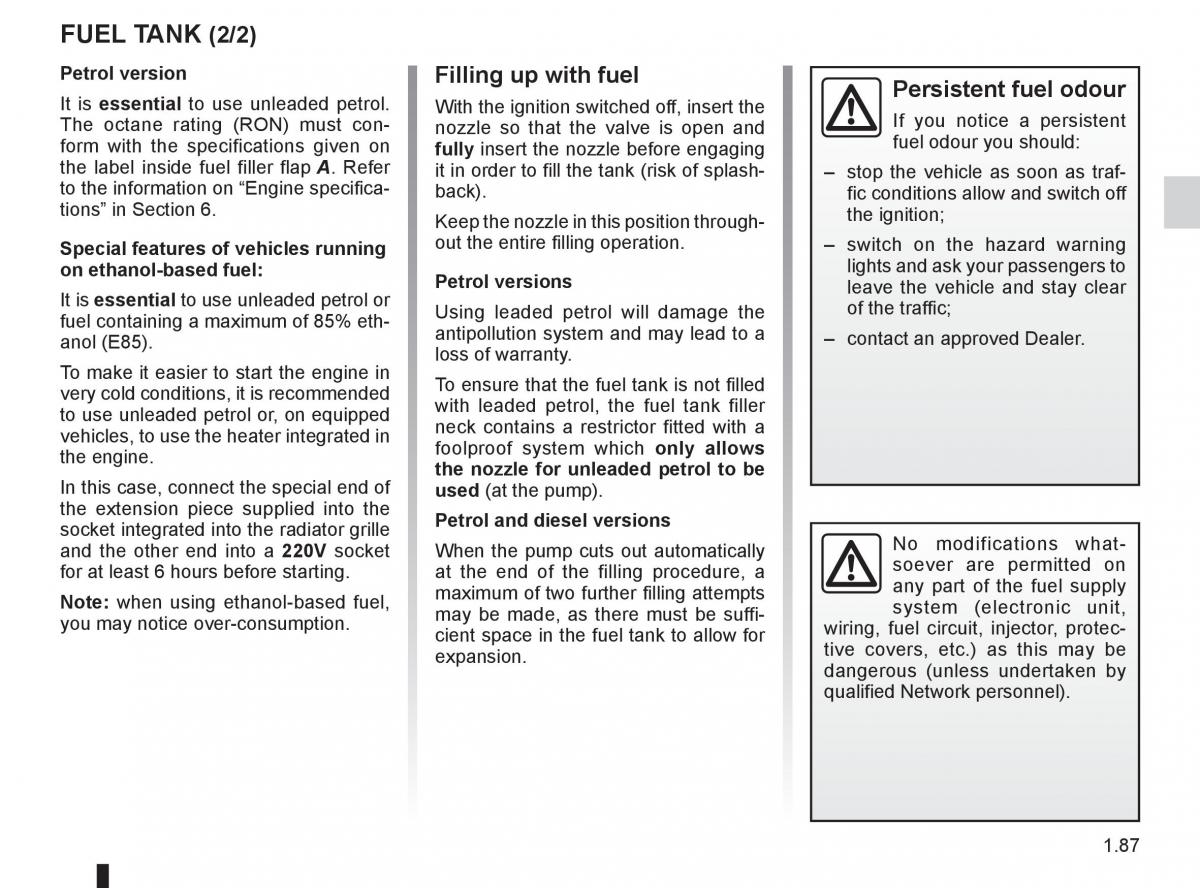 Renault Clio III 3 owners manual / page 93