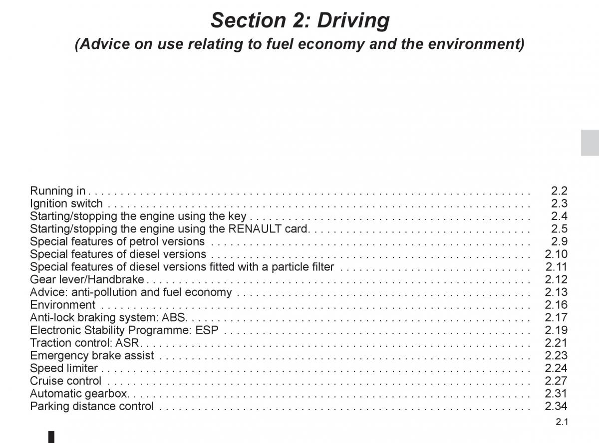 Renault Clio III 3 owners manual / page 95