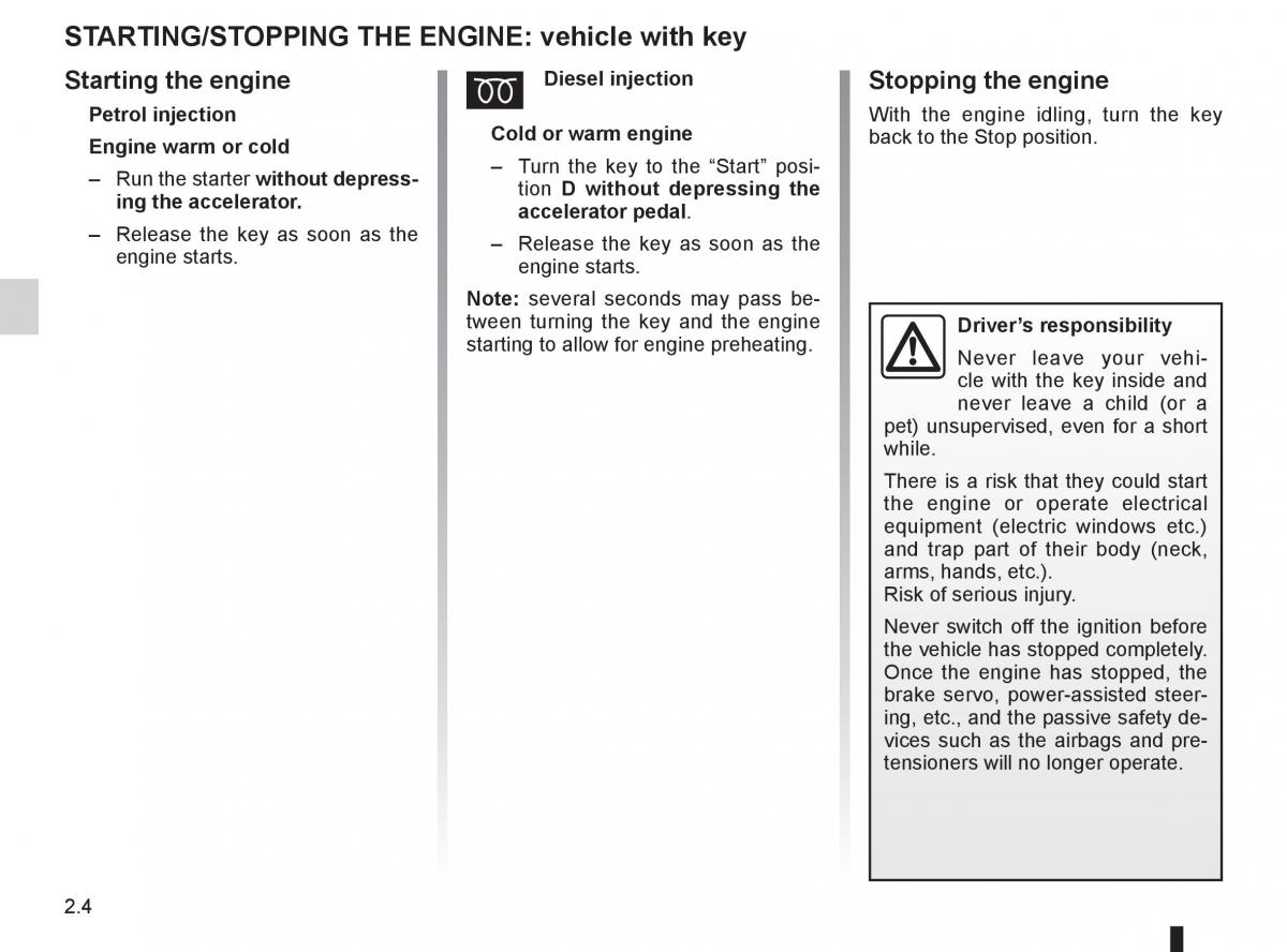 Renault Clio III 3 owners manual / page 98