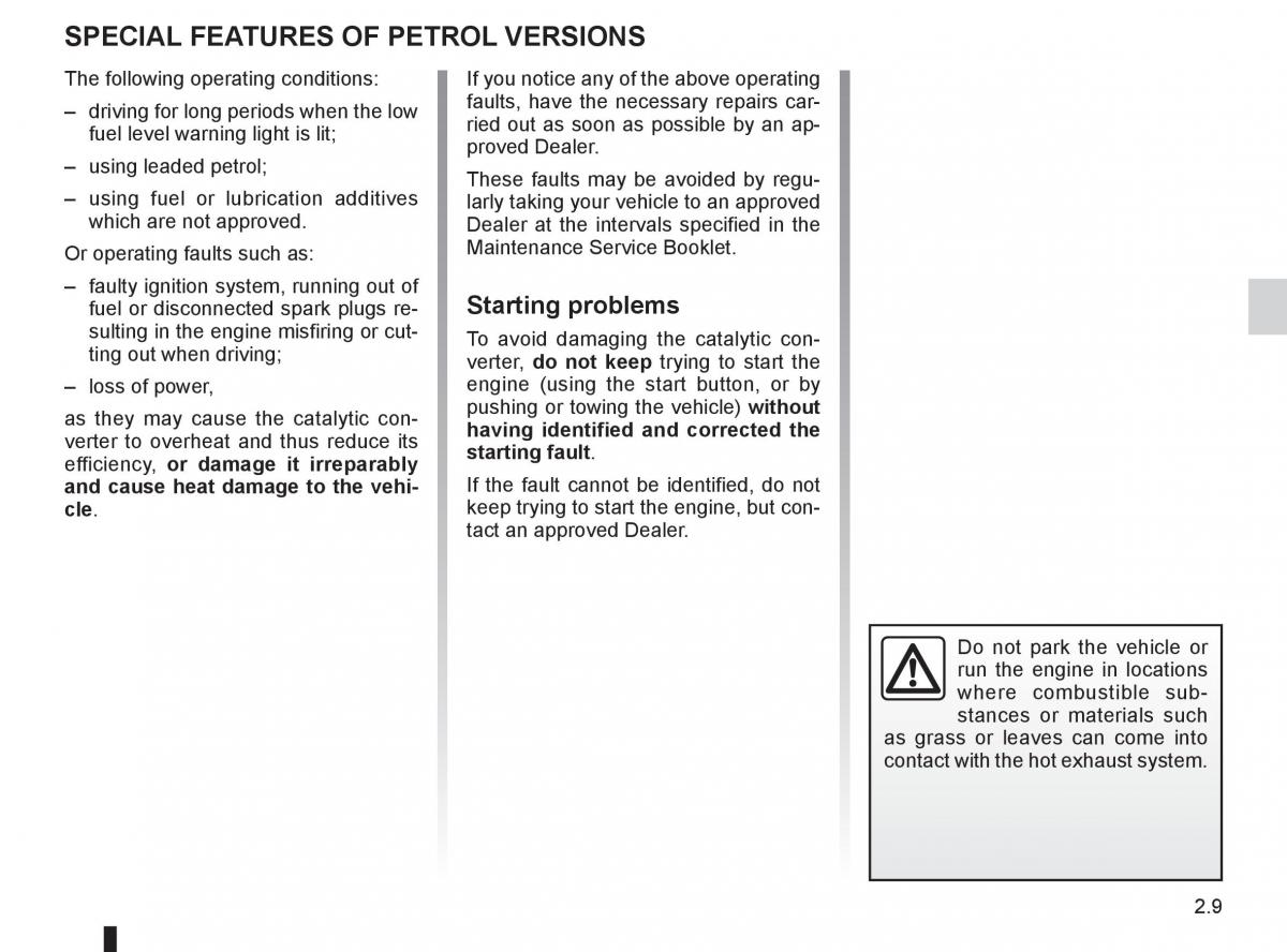 Renault Clio III 3 owners manual / page 103