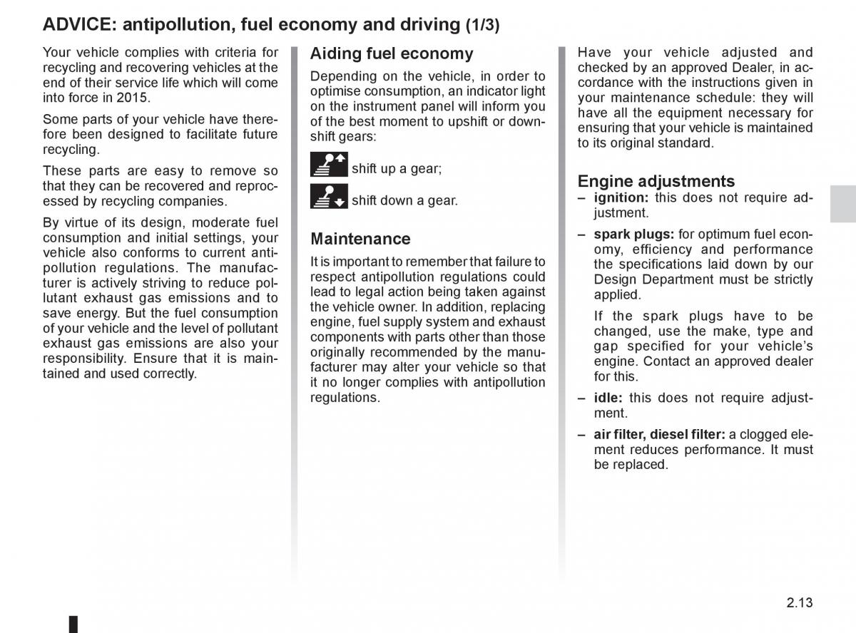 Renault Clio III 3 owners manual / page 107