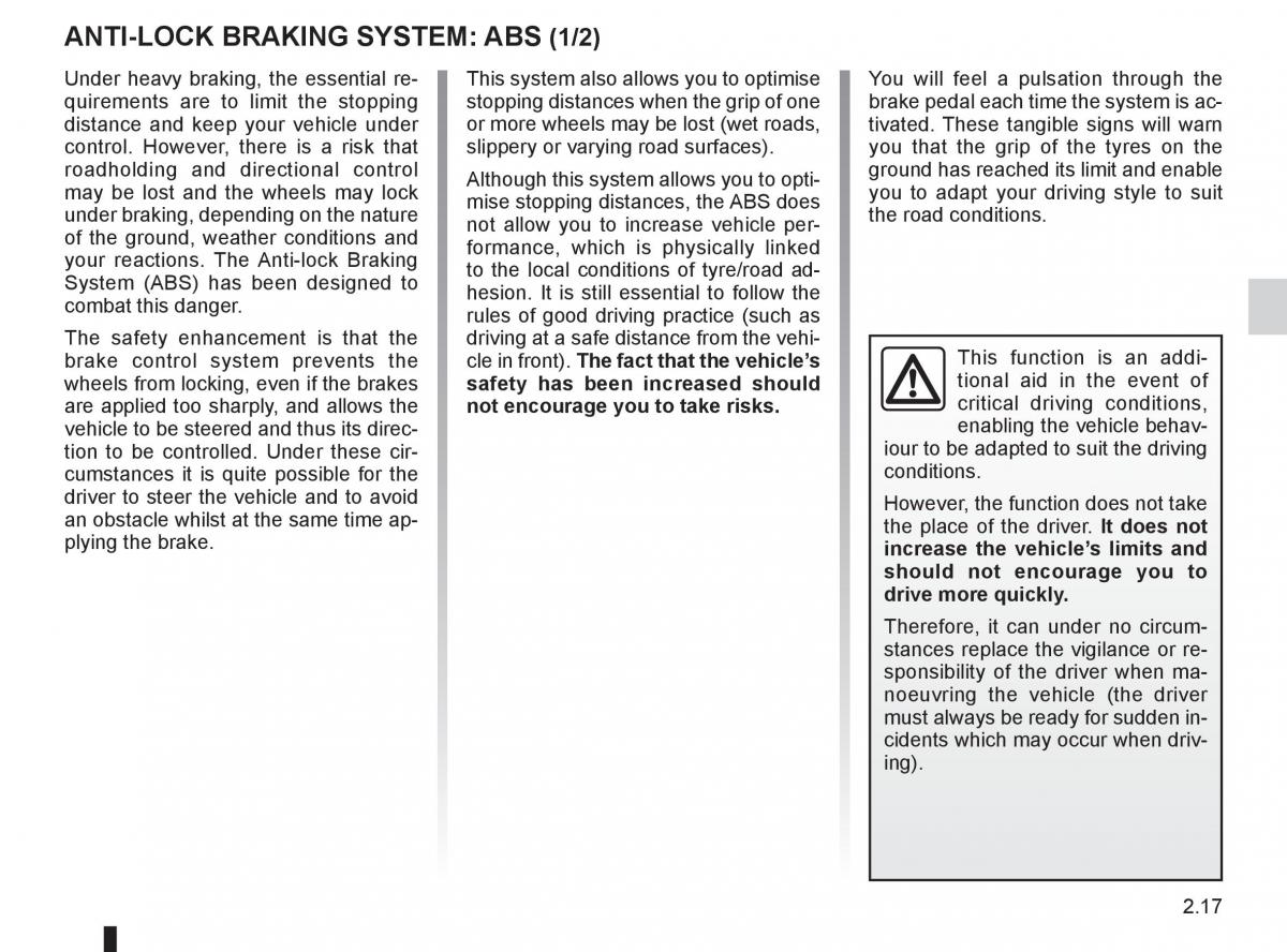 Renault Clio III 3 owners manual / page 111