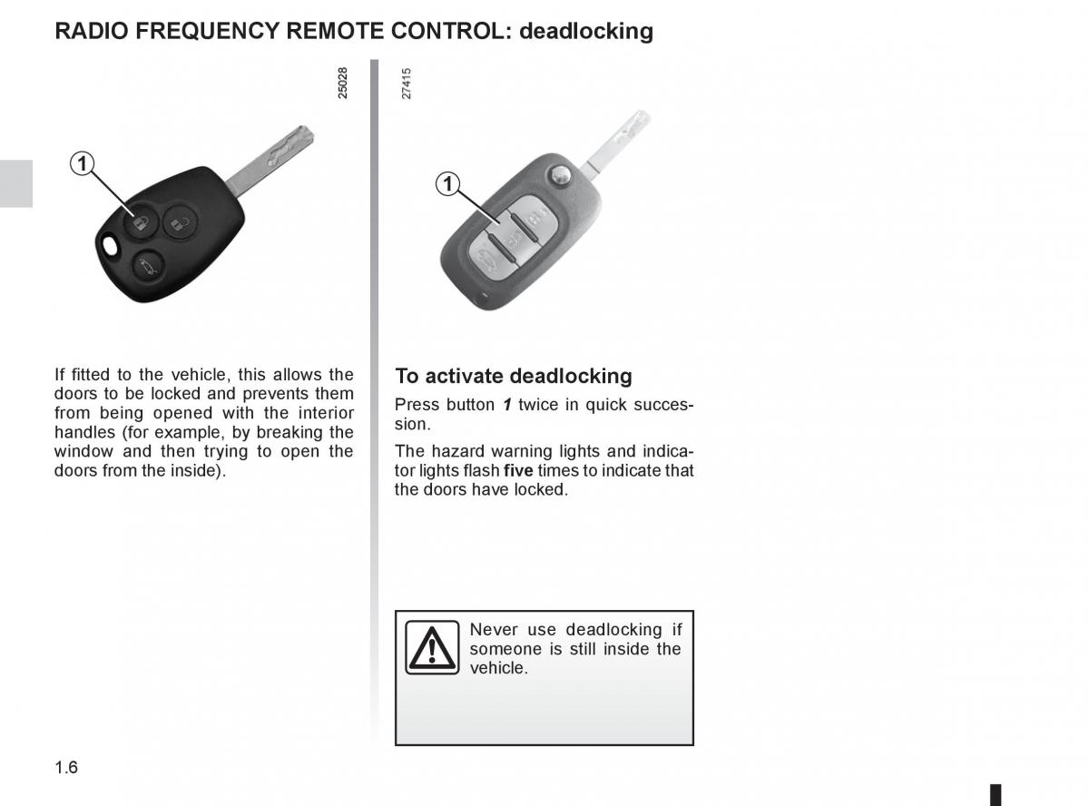 Renault Clio III 3 owners manual / page 12