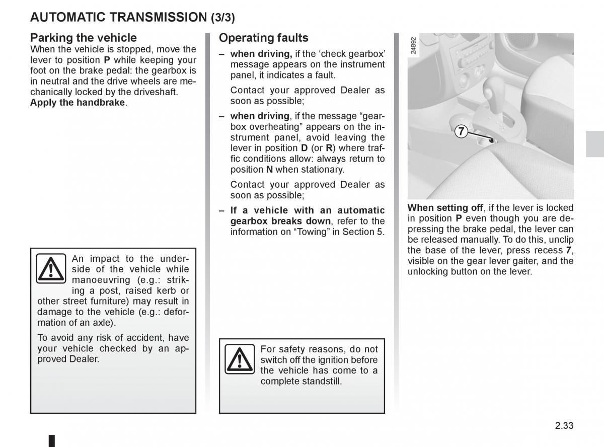 Renault Clio III 3 owners manual / page 127