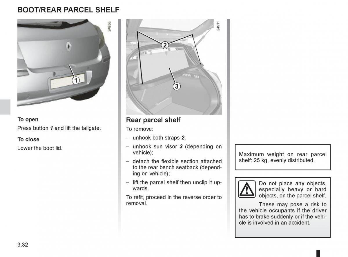 Renault Clio III 3 owners manual / page 162