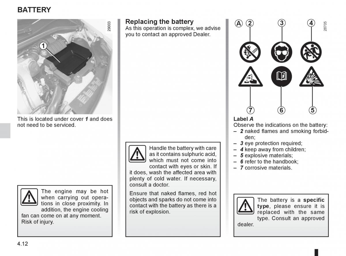 Renault Clio III 3 owners manual / page 184