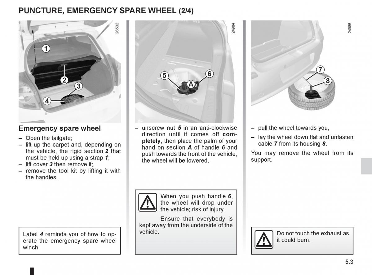 Renault Clio III 3 owners manual / page 191