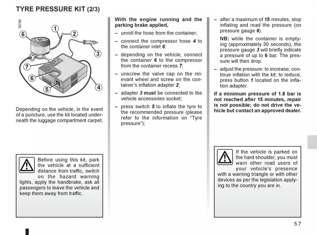 Renault Clio III 3 owners manual / page 195