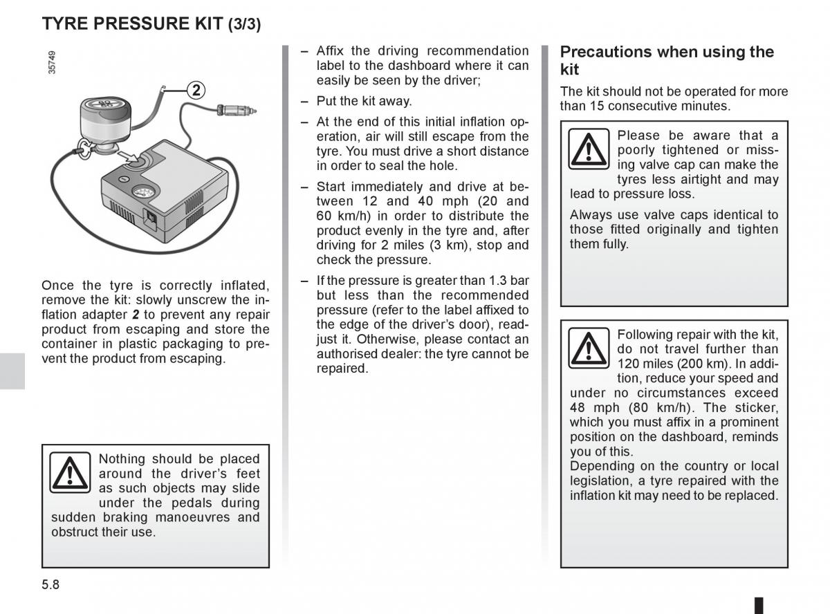 Renault Clio III 3 owners manual / page 196