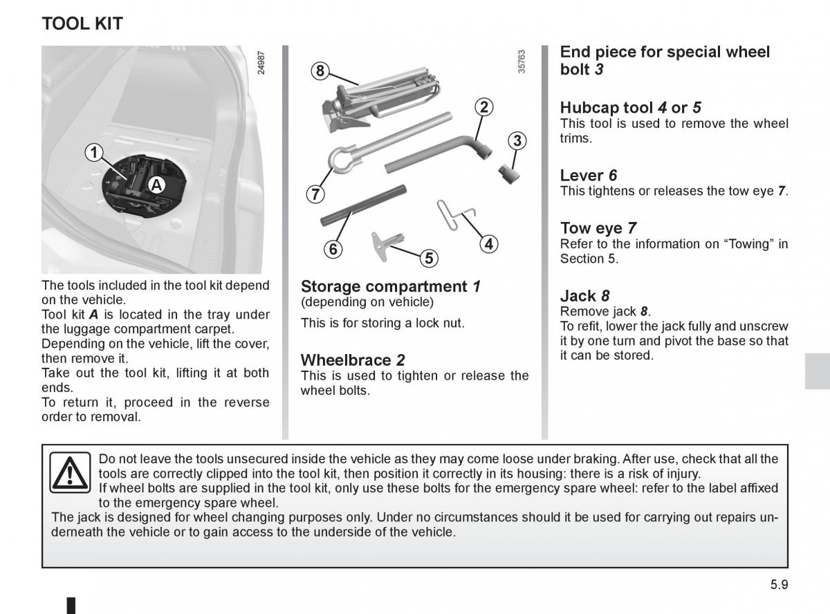 Renault Clio III 3 owners manual / page 197