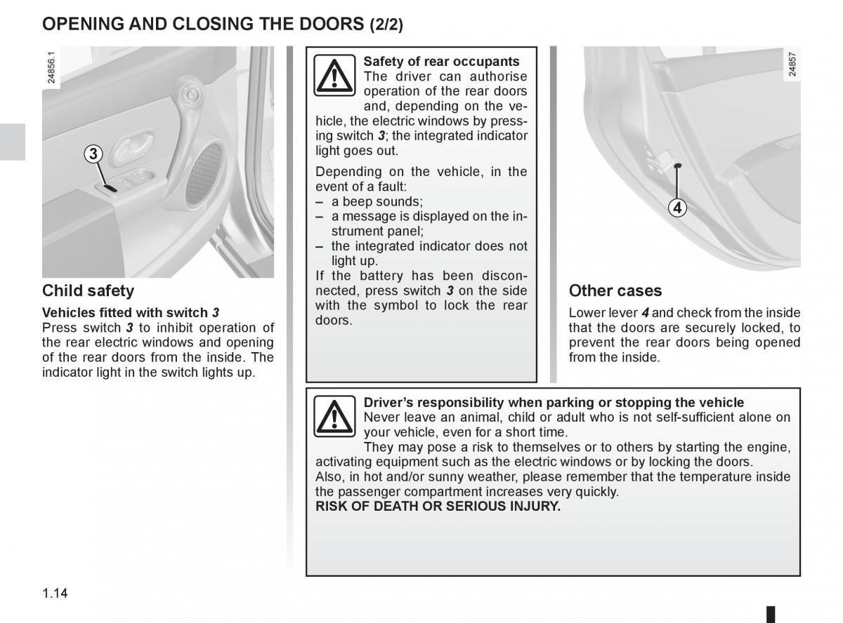 Renault Clio III 3 owners manual / page 20