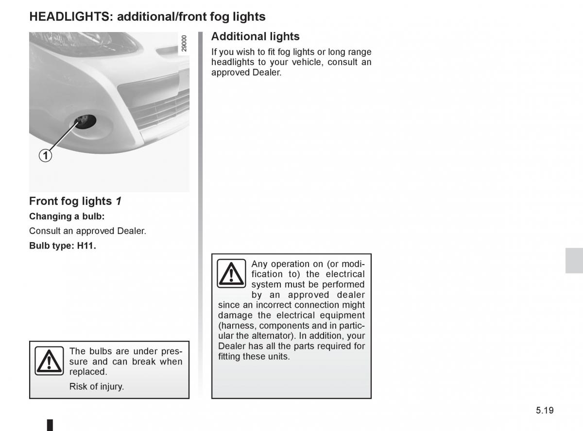 Renault Clio III 3 owners manual / page 207