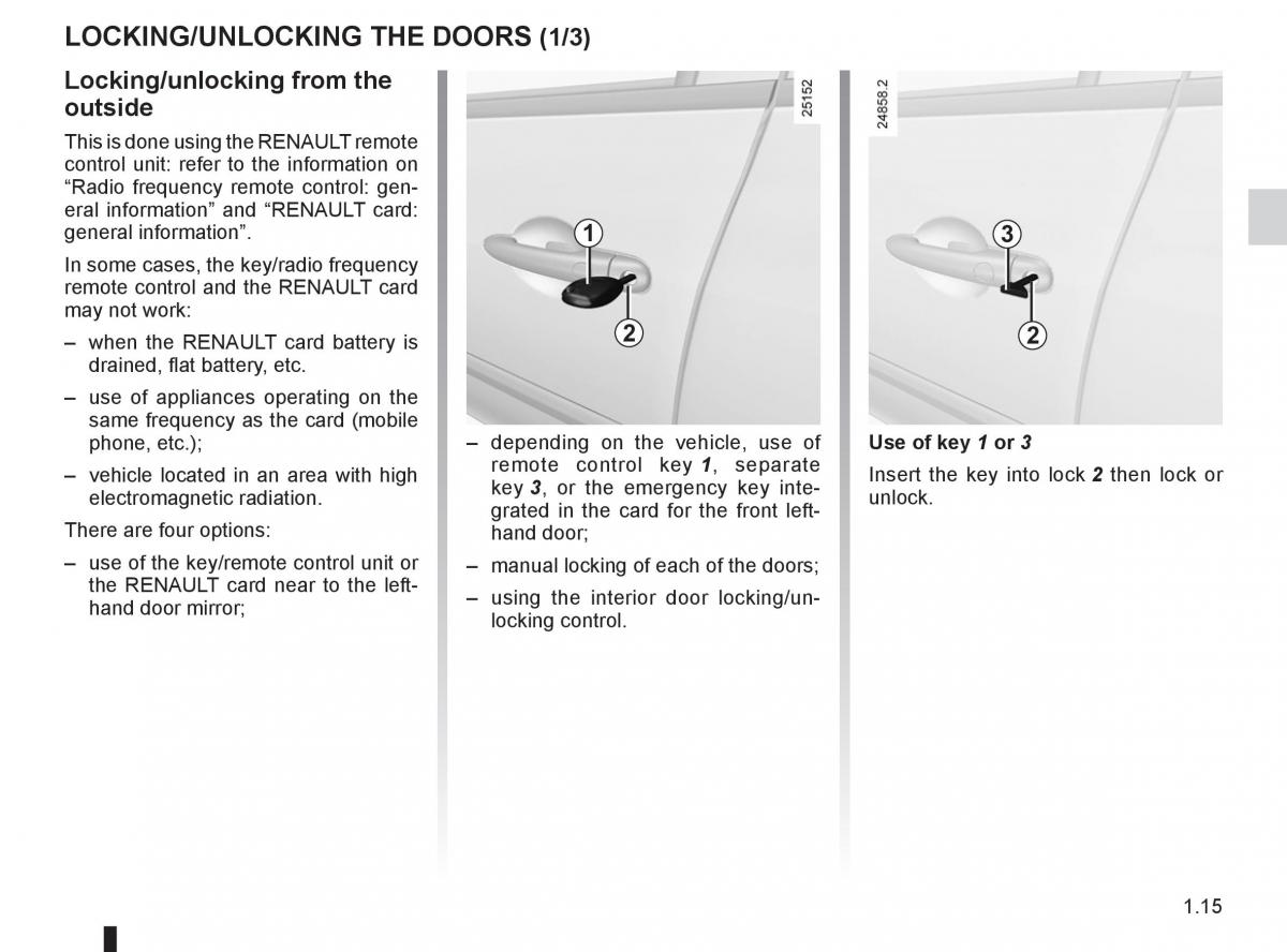 Renault Clio III 3 owners manual / page 21