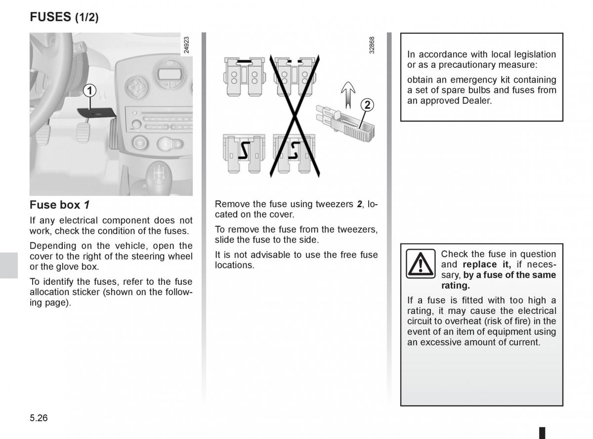 Renault Clio III 3 owners manual / page 214