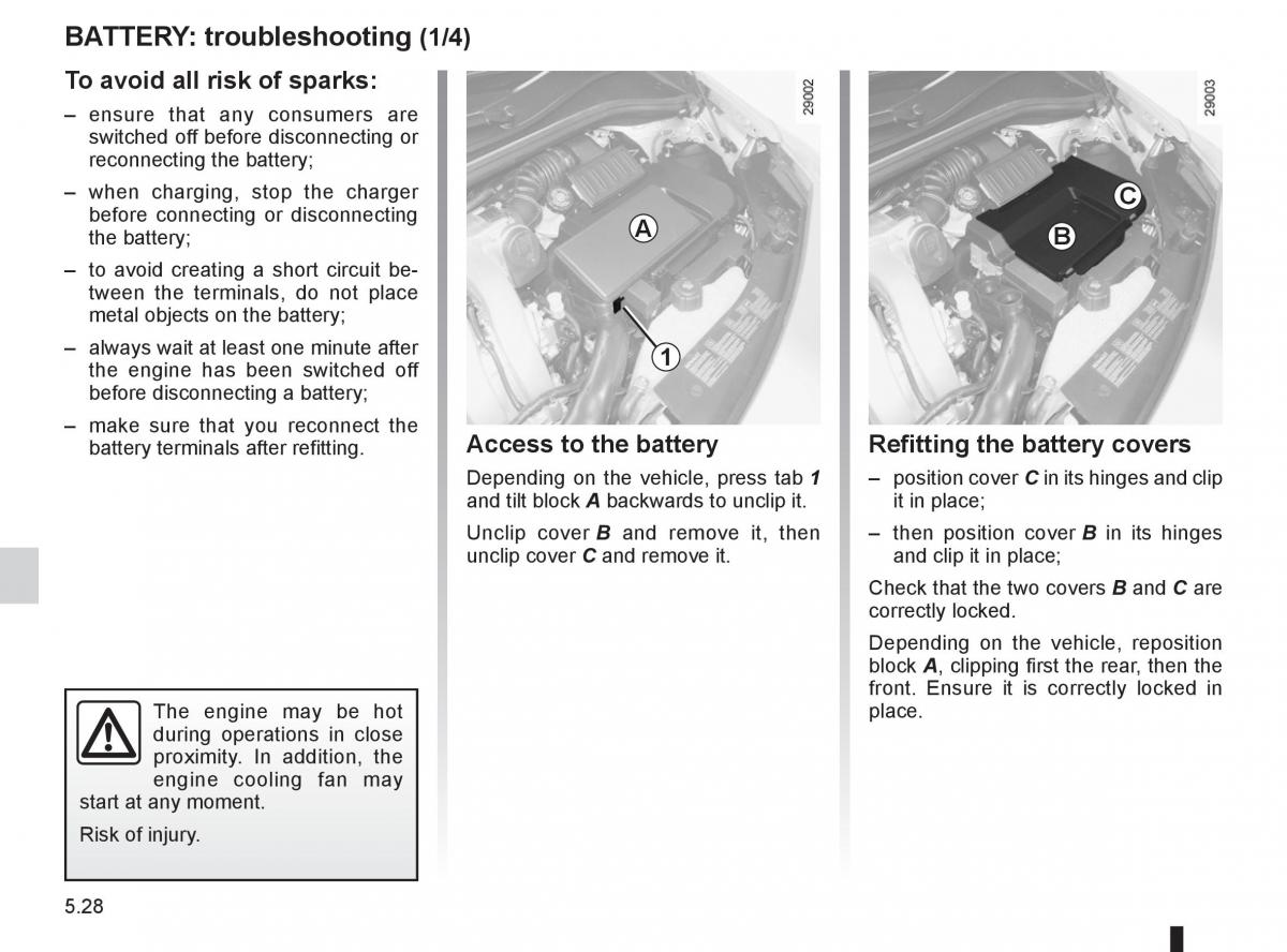 Renault Clio III 3 owners manual / page 216