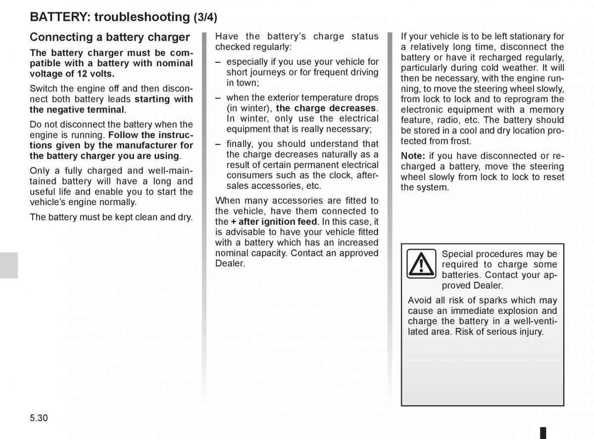 Renault Clio III 3 owners manual / page 218