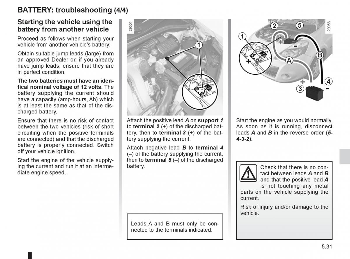 Renault Clio III 3 owners manual / page 219