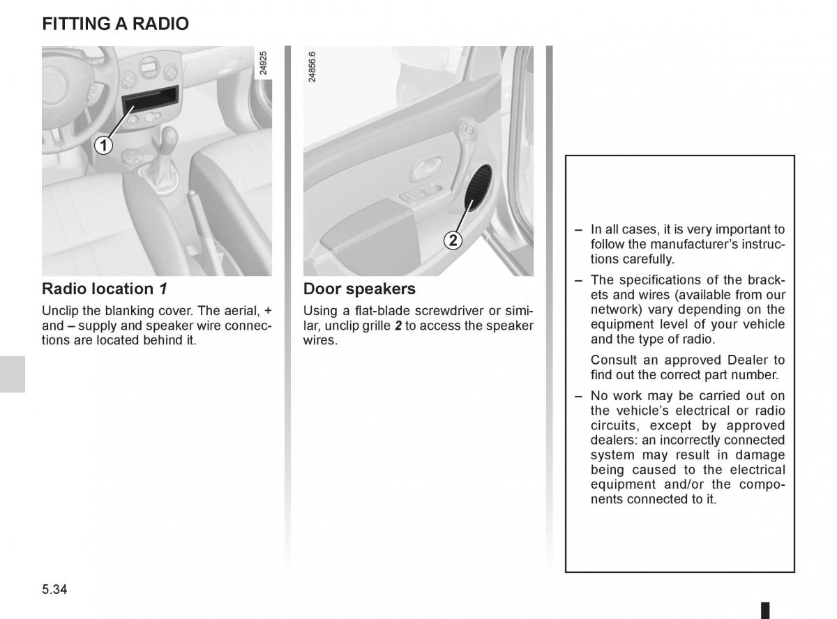 Renault Clio III 3 owners manual / page 222