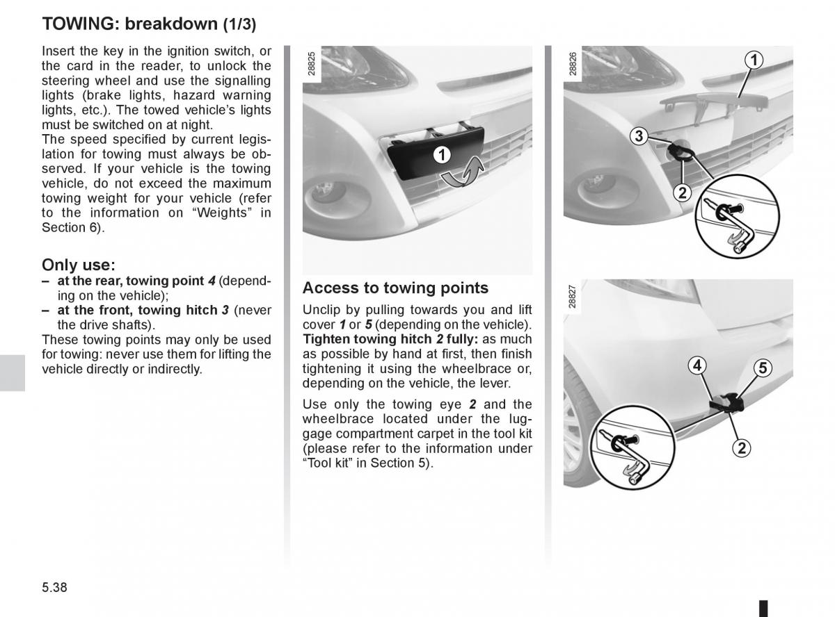 Renault Clio III 3 owners manual / page 226