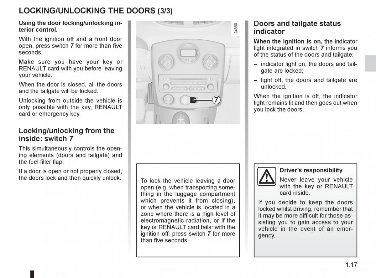 Renault Clio III 3 owners manual / page 23