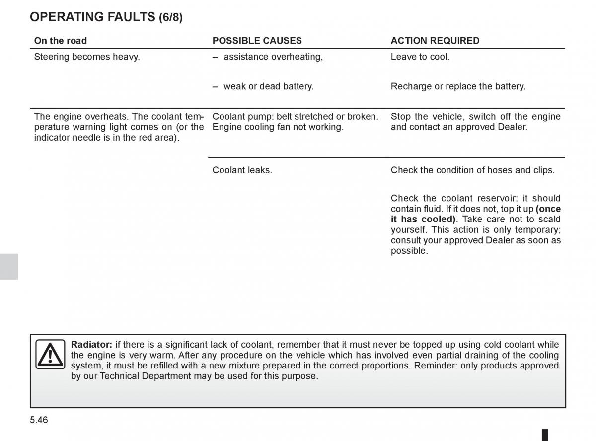 Renault Clio III 3 owners manual / page 234